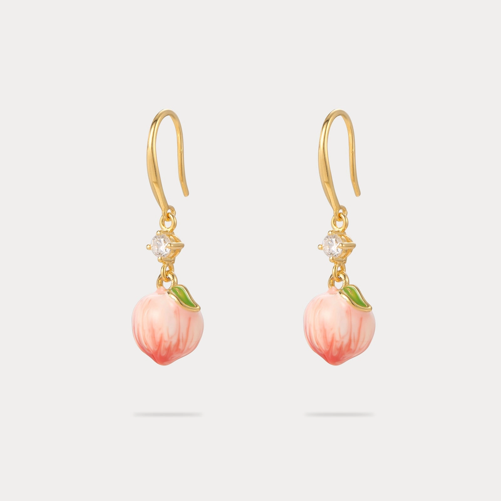Stylish Detail Peach Earrings
