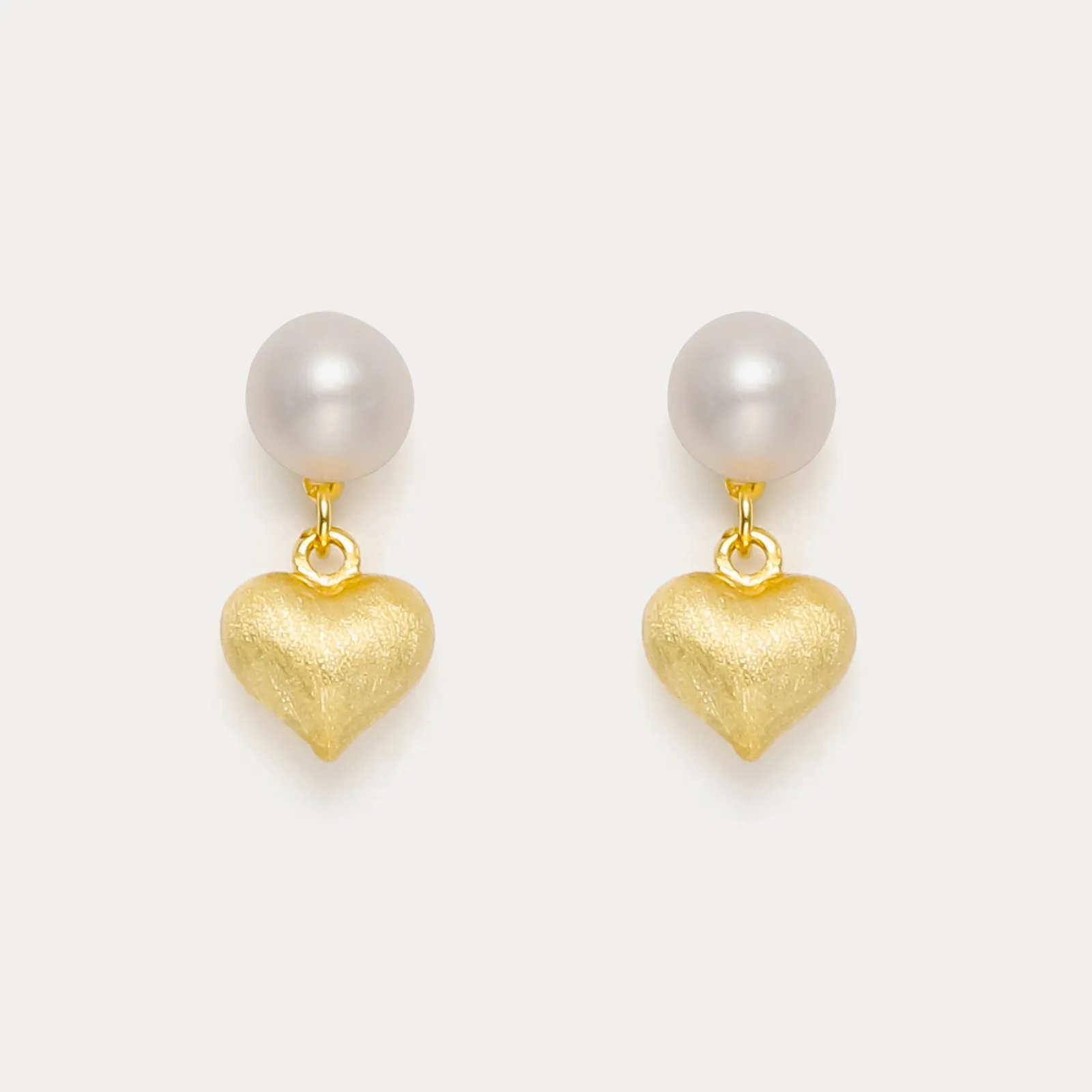 Pearl Heart Earrings Grace Note