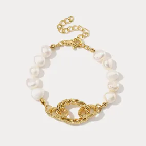 Pearl Hollow Bracelet Graceful Accessory Layered Look