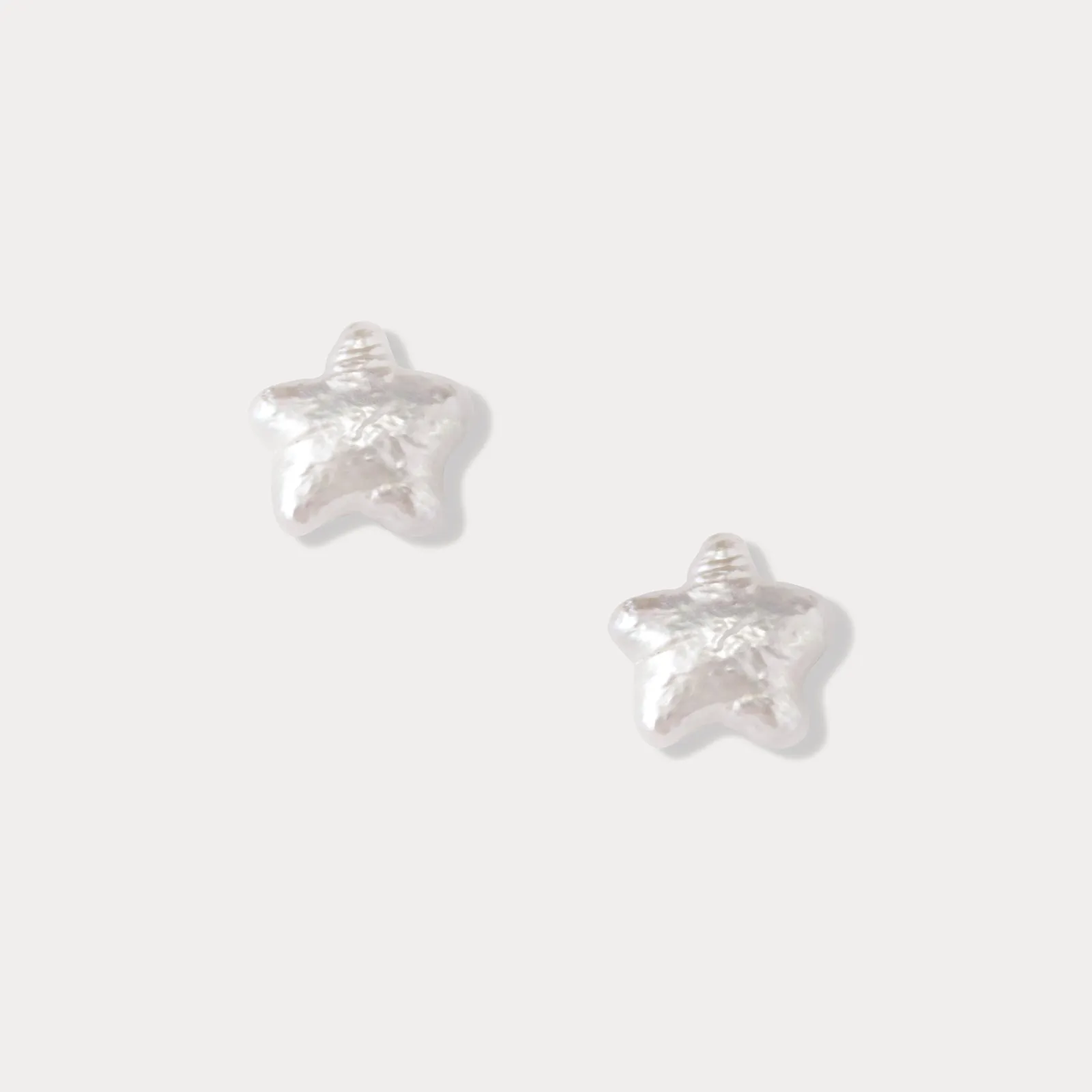 Allure Edge Pearl Star Stud Earrings
