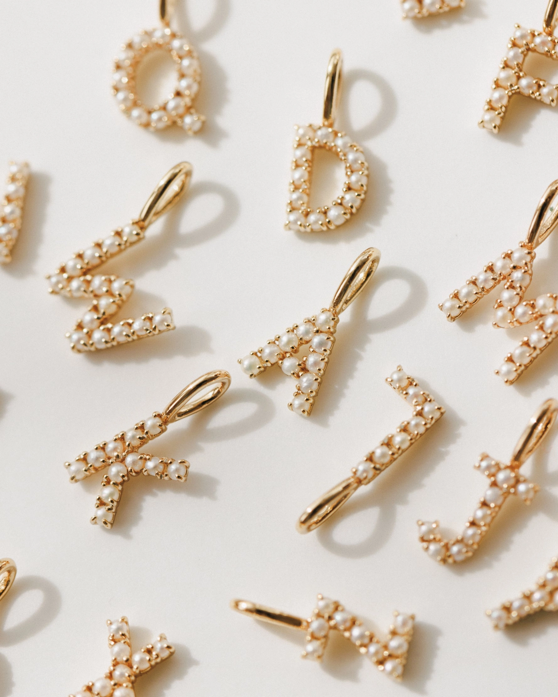 Pearl Initial Charm Work Ready