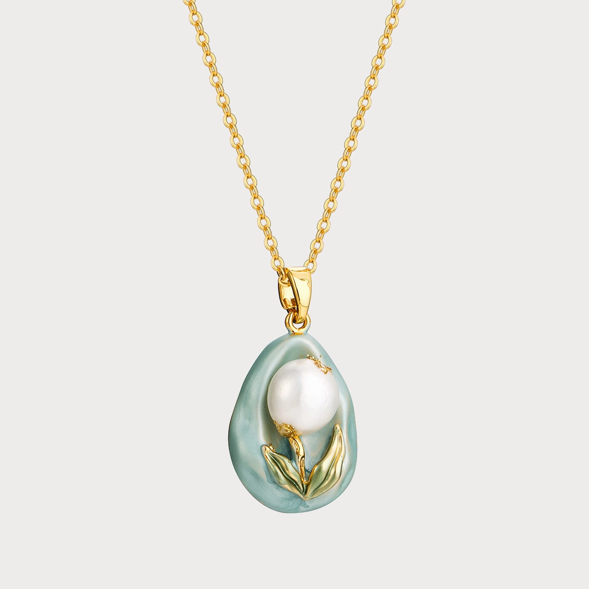Pearl Tulip Flower Necklace Signifying Item Pretty Item