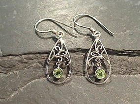 Premium accessory Peridot, Sterling Silver Earrings