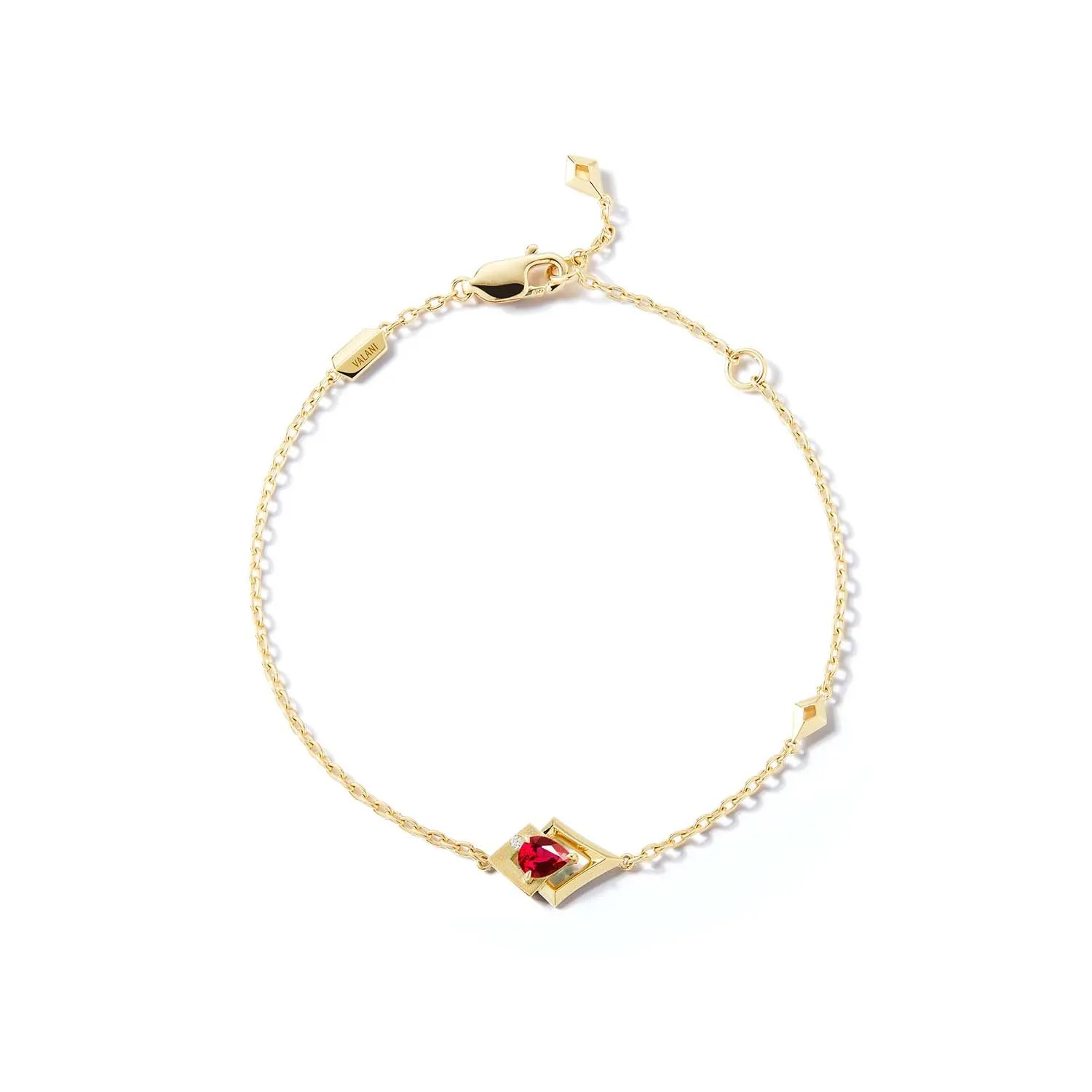 Bremer Jewelry Station Ruby Gemstone Bracelet in 18K Yellow Gold (0.41ctw) Youthful Twist