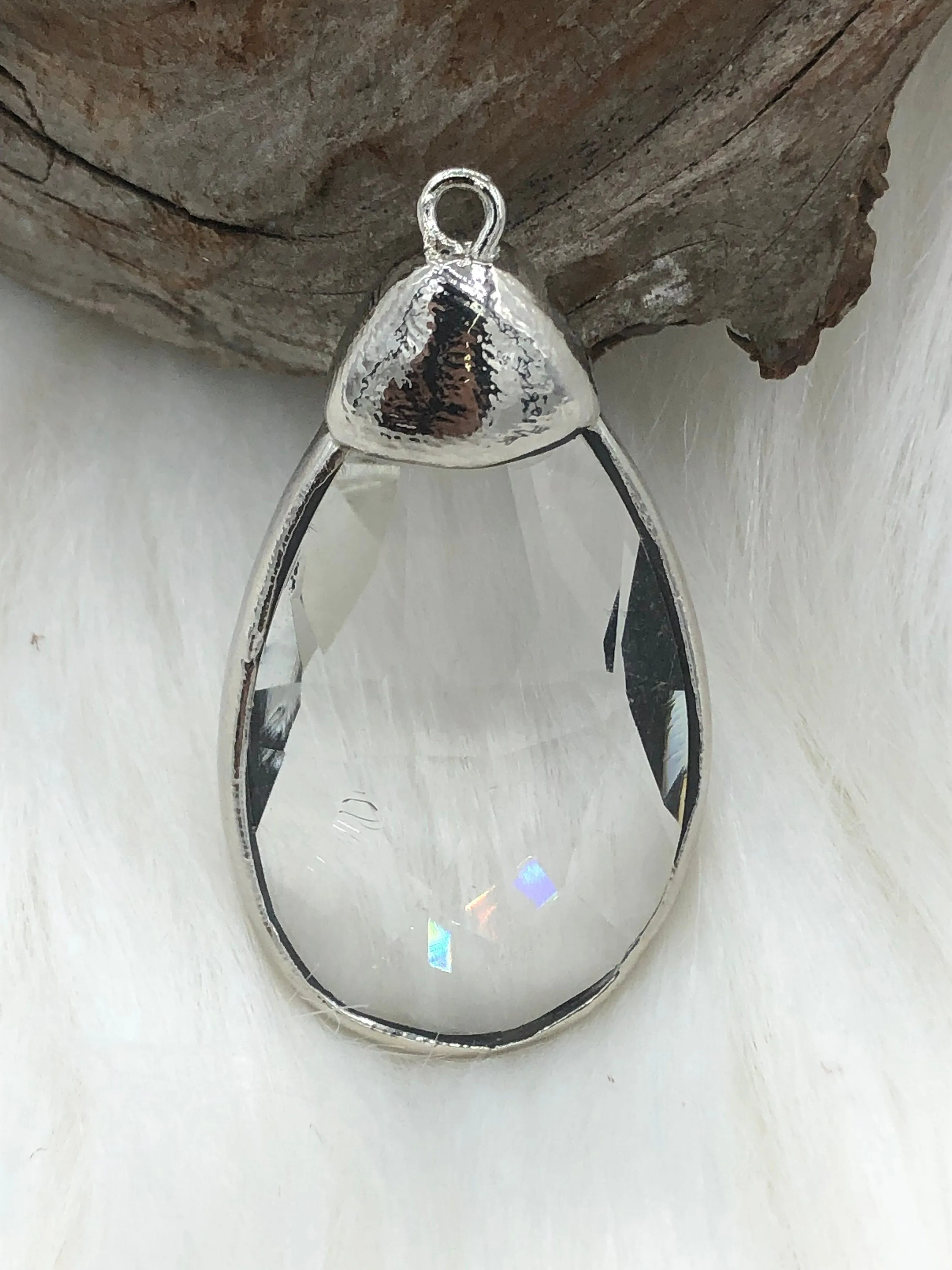 Crystal Silver or Black Soldered Pendants and charms. Teardrop Soldered Charm, Drop Soldered Charms and Pendants, 3 Styles. Fast Shipping Luxury Finish