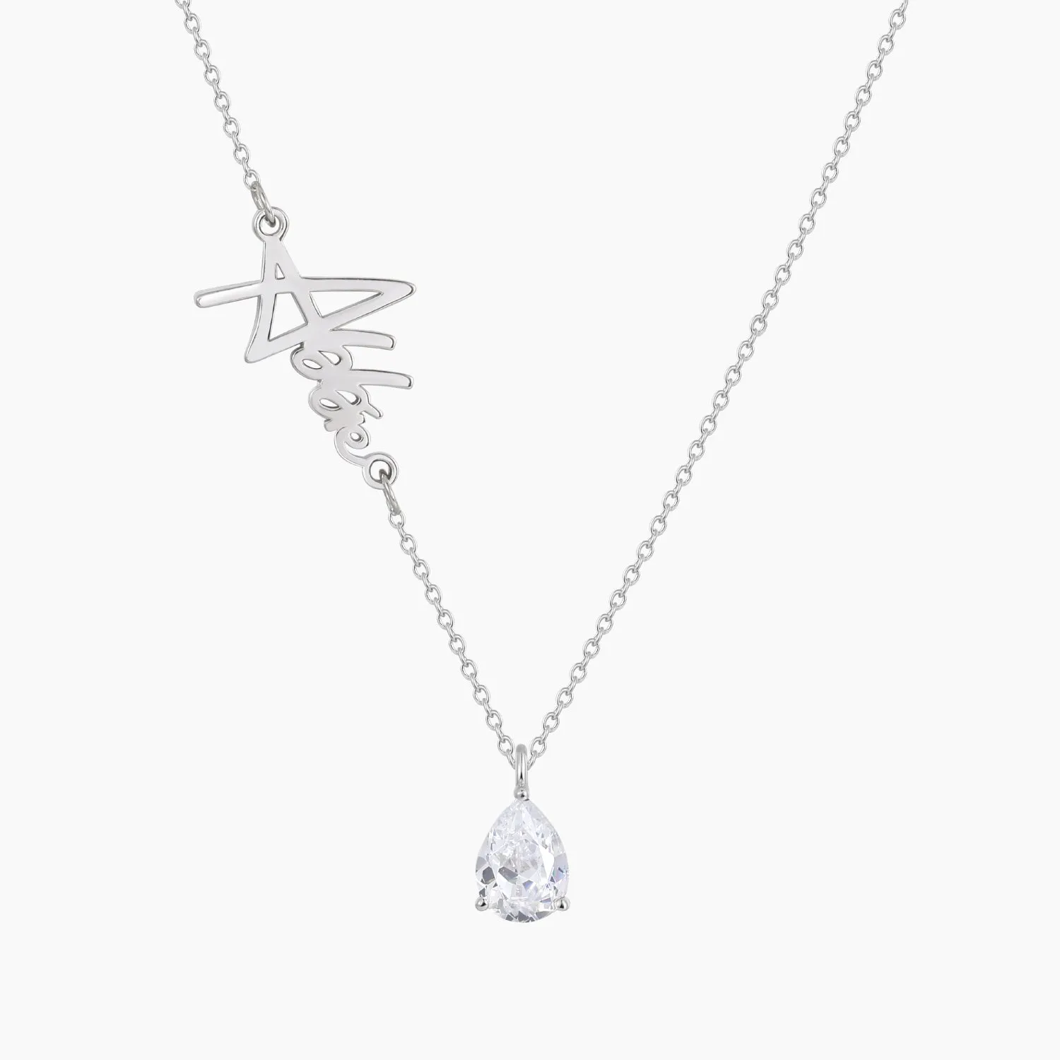 Birthday Present Artisan Ornament Personalized Handmade Birthstone Name Necklace