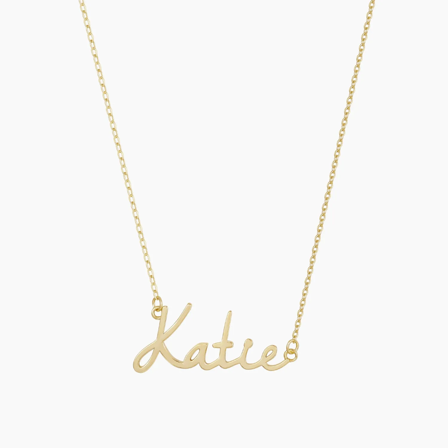 Fantastic Piece Fragile Item Personalized Script Name Necklace