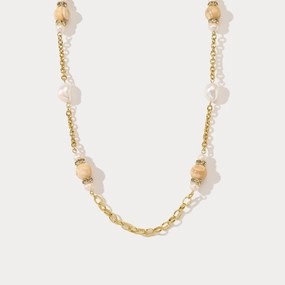 Pearl Beads Station Necklace Marvelous Style Beautiful Style