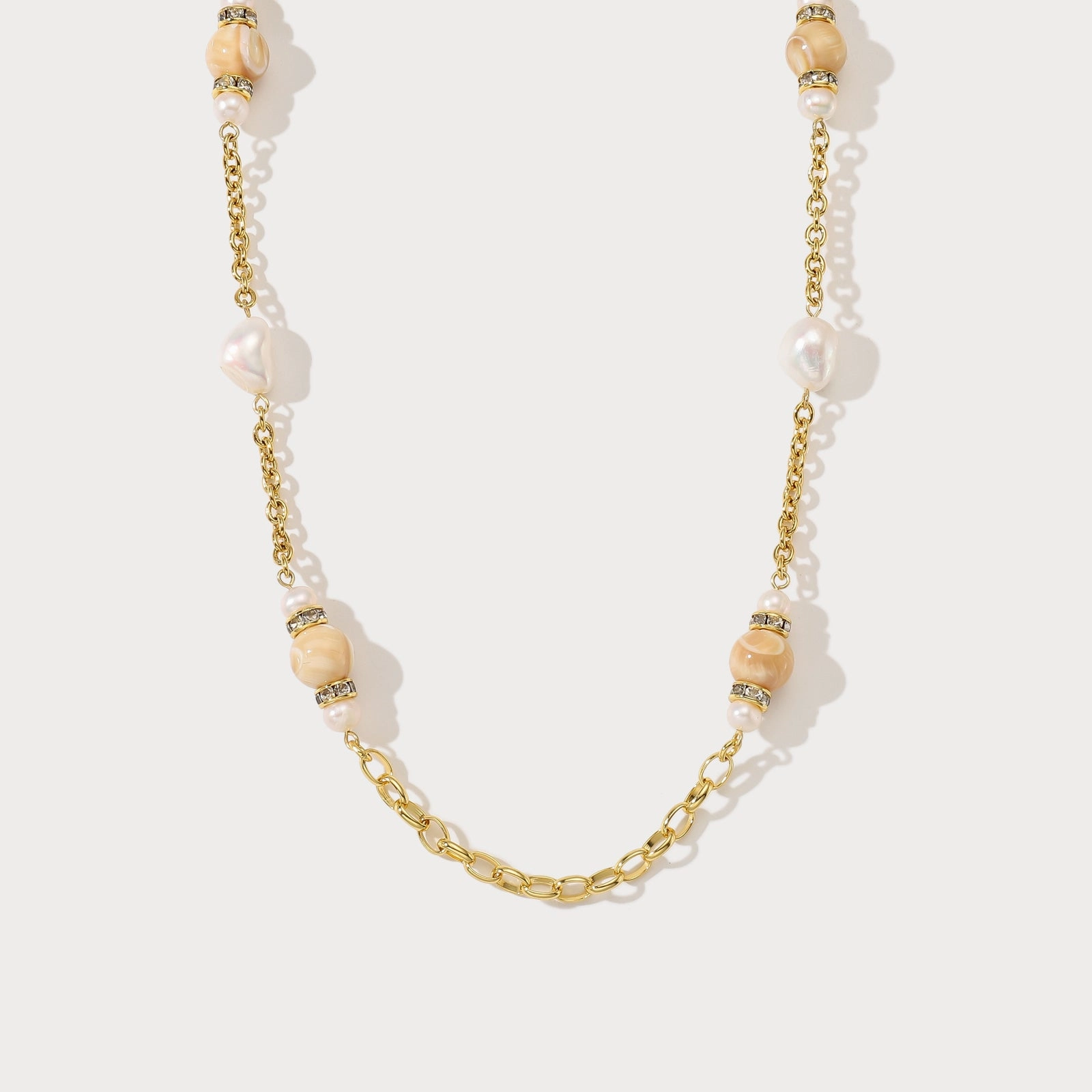 Pearl Beads Station Necklace Marvelous Style Beautiful Style