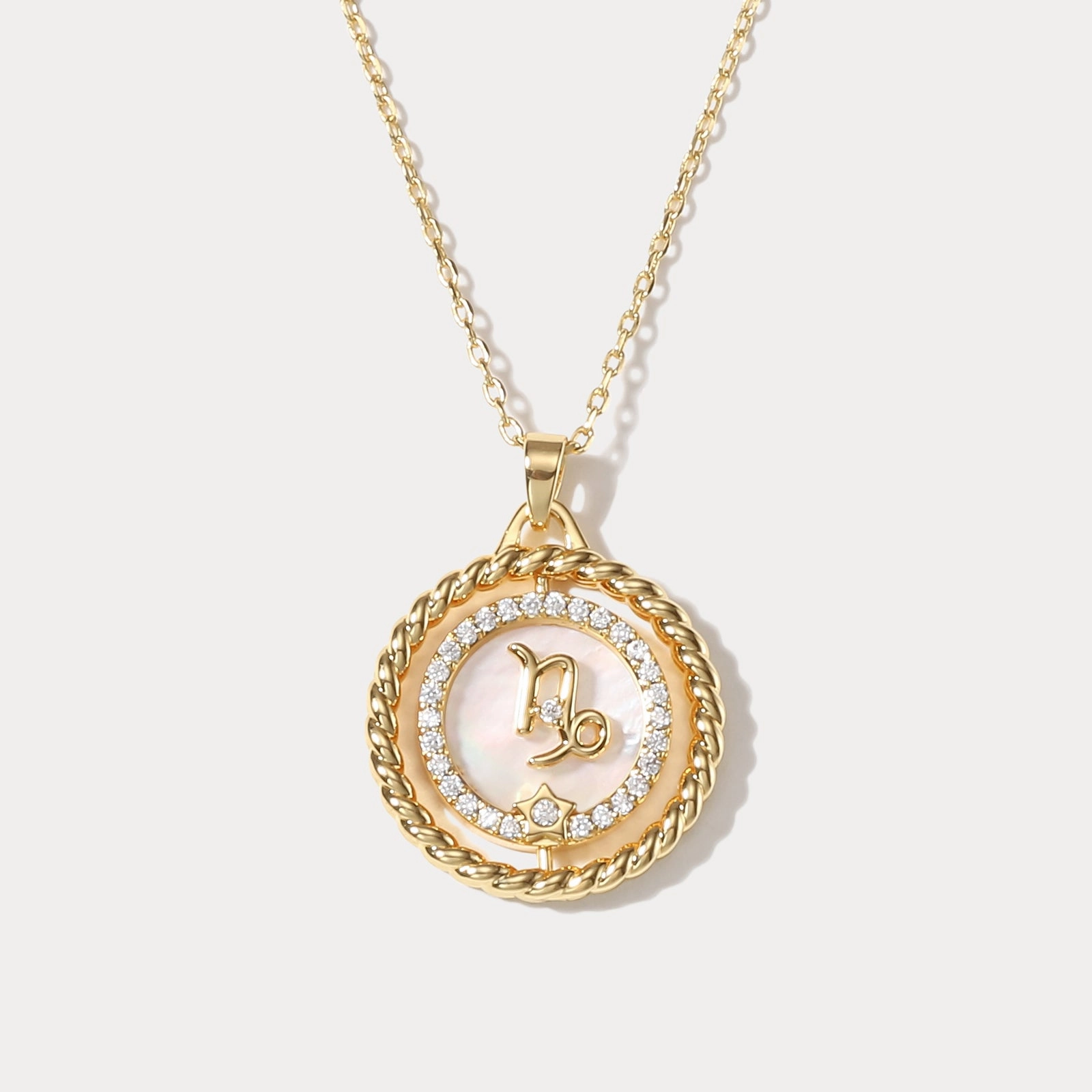 Concert Style Capricornus Galaxy Constellation Pendant Necklace