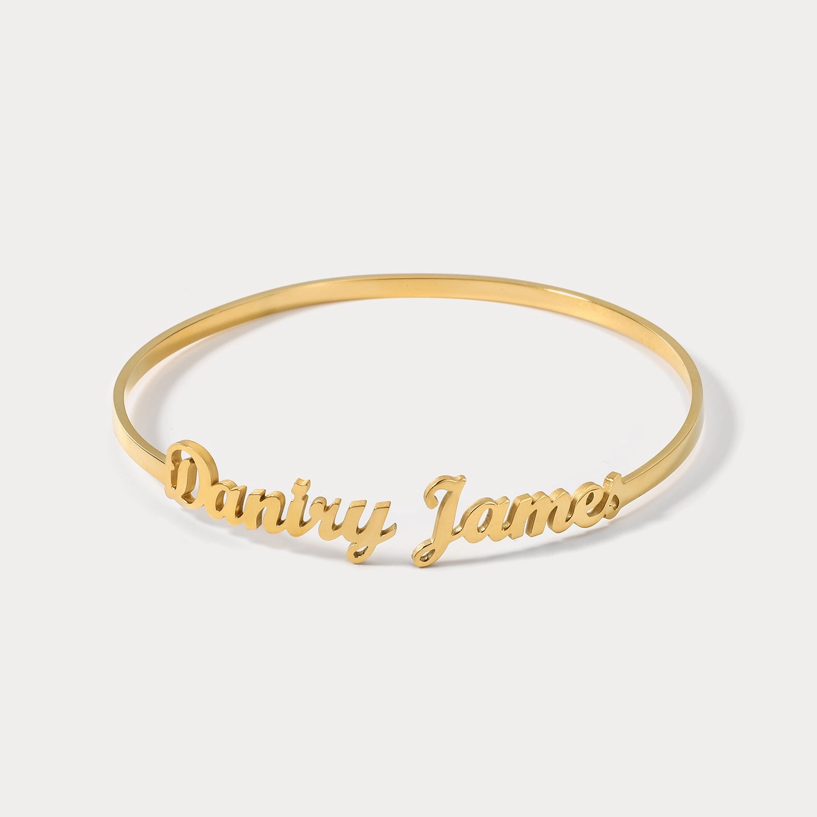 Full Fusions Globally Adored Personalized Names Cuff Bracelet