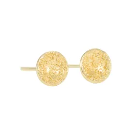 Sleek Mood Petite Double Gold Moon Surface Studs - 22ky   14ky Gold