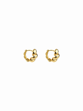 Petra Twisted Croissant Hoops Comfort Design Refined Glow