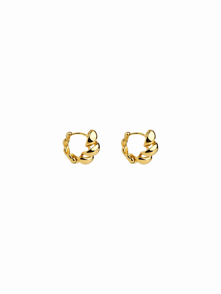 Petra Twisted Croissant Hoops Comfort Design Refined Glow