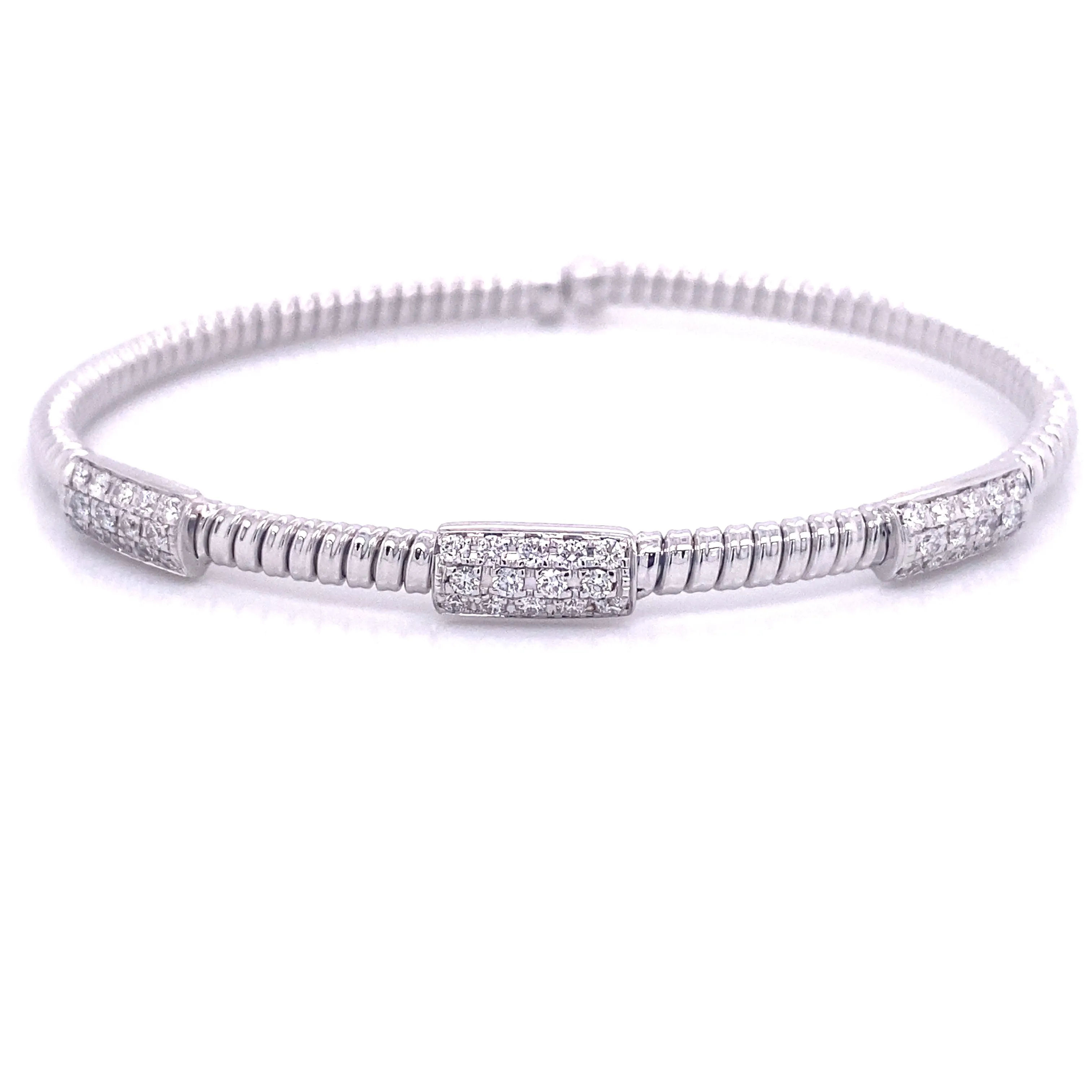 Bremer Jewelry Bangle Diamond Bracelet in 18K White Gold (0.40ctw) Sentimental Touch Unique Find