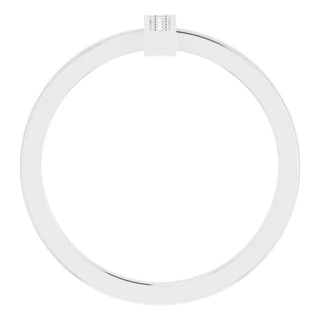 Pure Balance Lustrous Accent Platinum .05 CTW Diamond Bar Ring