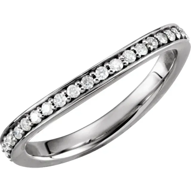 Prize Piece Platinum 1/3 CTW Diamond Stackable Ring Size 7