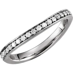 Prize Piece Platinum 1/3 CTW Diamond Stackable Ring Size 7