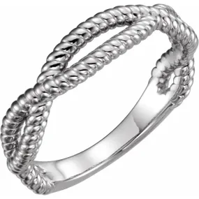 Perennial Favorite Platinum Rope Ring