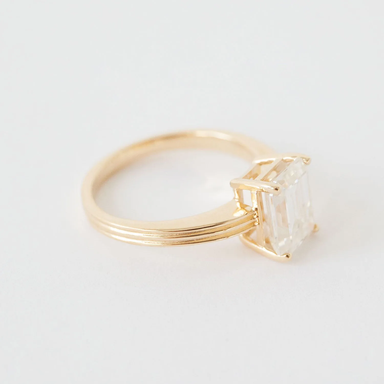 Billie Ring - Moissanite Modern Flair Formal Fashion