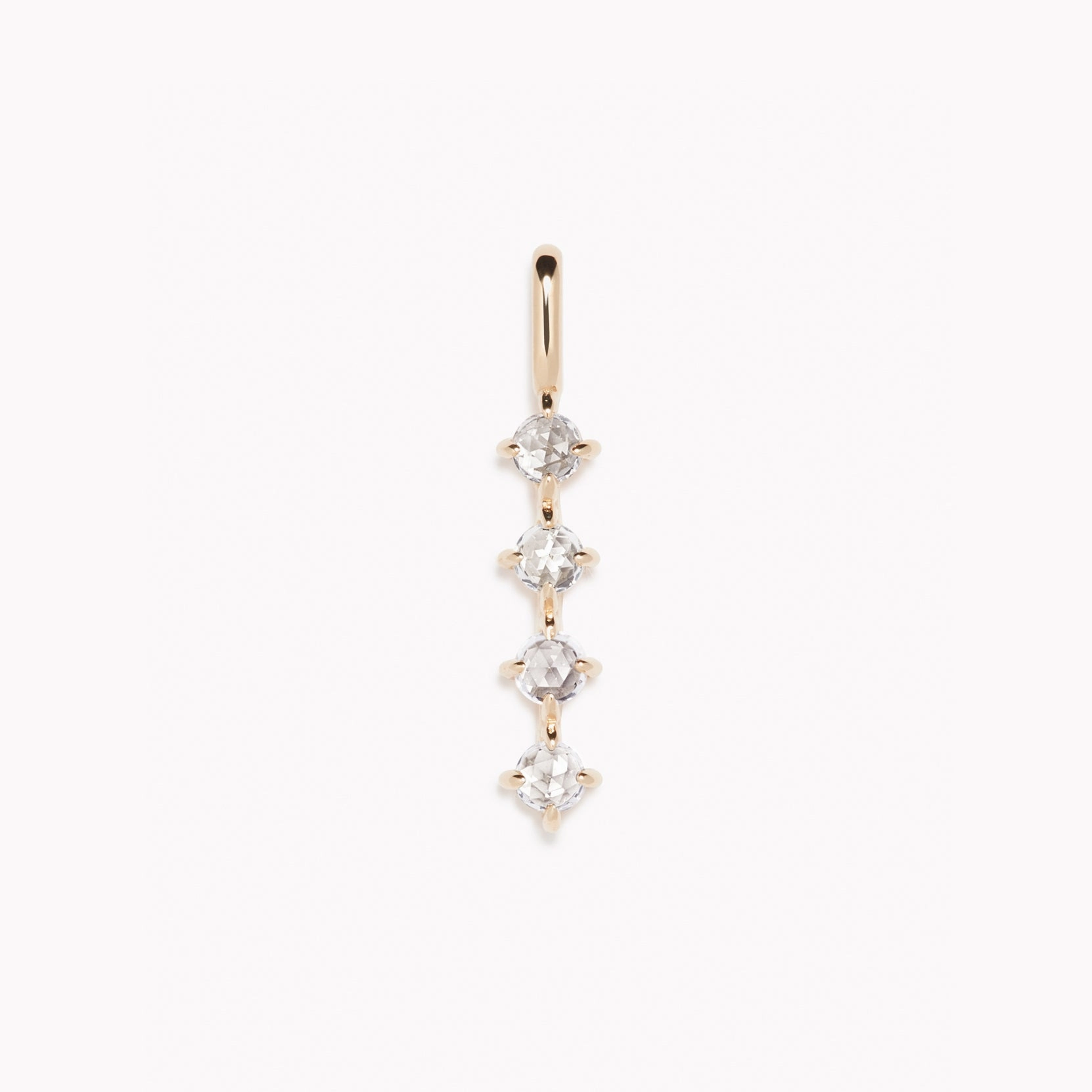 Artful Touch Diamond Drop Pendant 14k Gold
