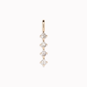 Artful Touch Diamond Drop Pendant 14k Gold