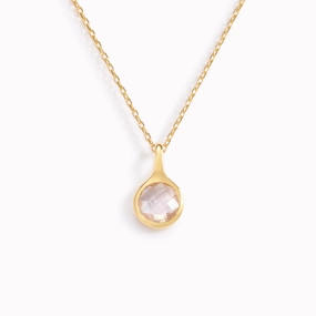 bright light Rose Quartz Necklace - Sigrid