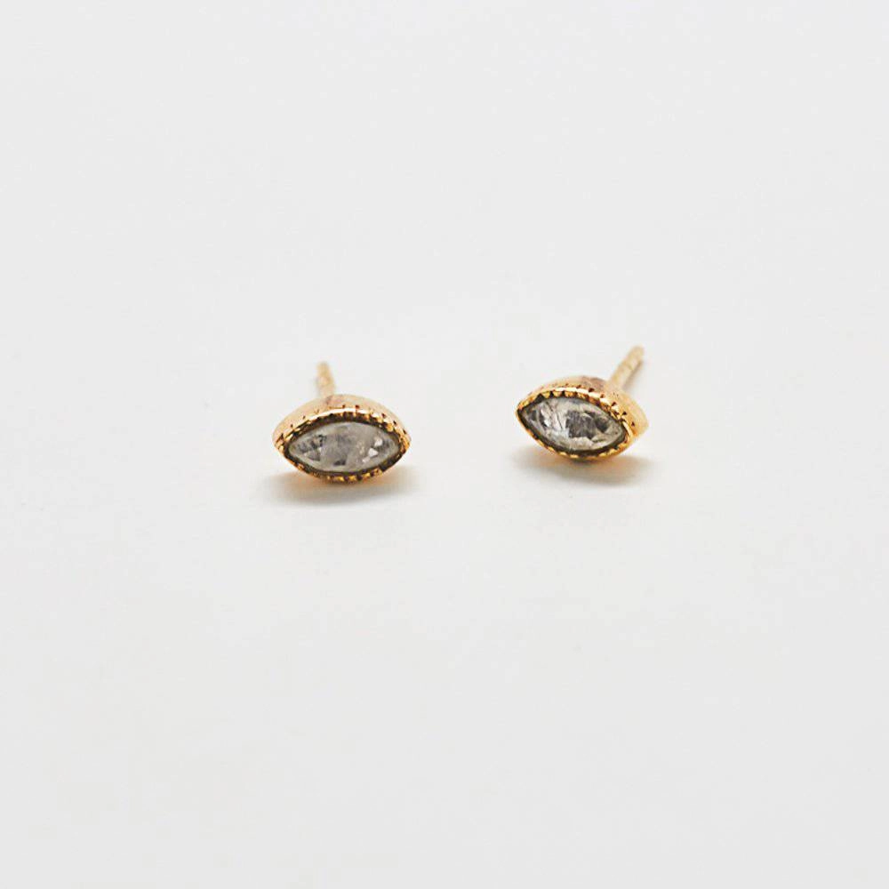 Rainbow Moonstone Teardrop Stud Earrings Iconic Style Glamour Effect