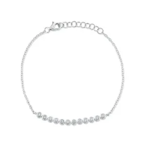 long-lasting quality Lightweight Feel Power of One Diamond Bracelet in 14K White Gold (.26ctw)