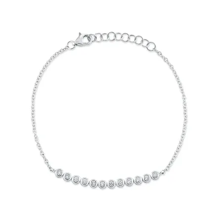 long-lasting quality Lightweight Feel Power of One Diamond Bracelet in 14K White Gold (.26ctw)