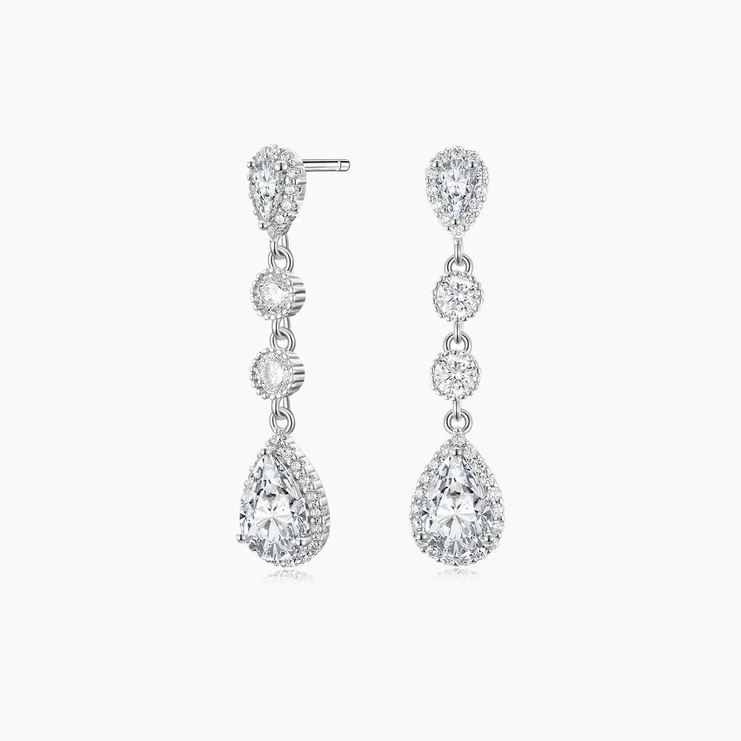 Dangling Teardrop Long Earrings Muted Elegance Luxury Moments