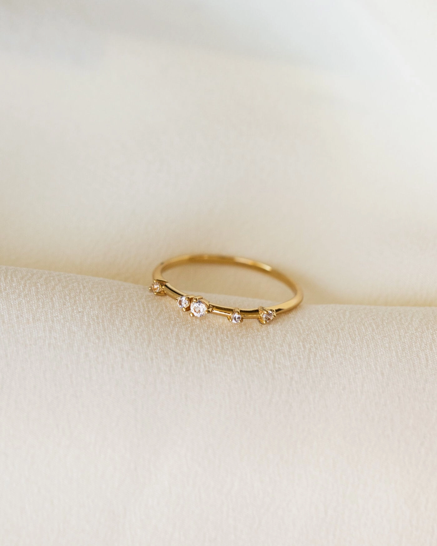 Opulent Gem Starscape White Sapphire Ring