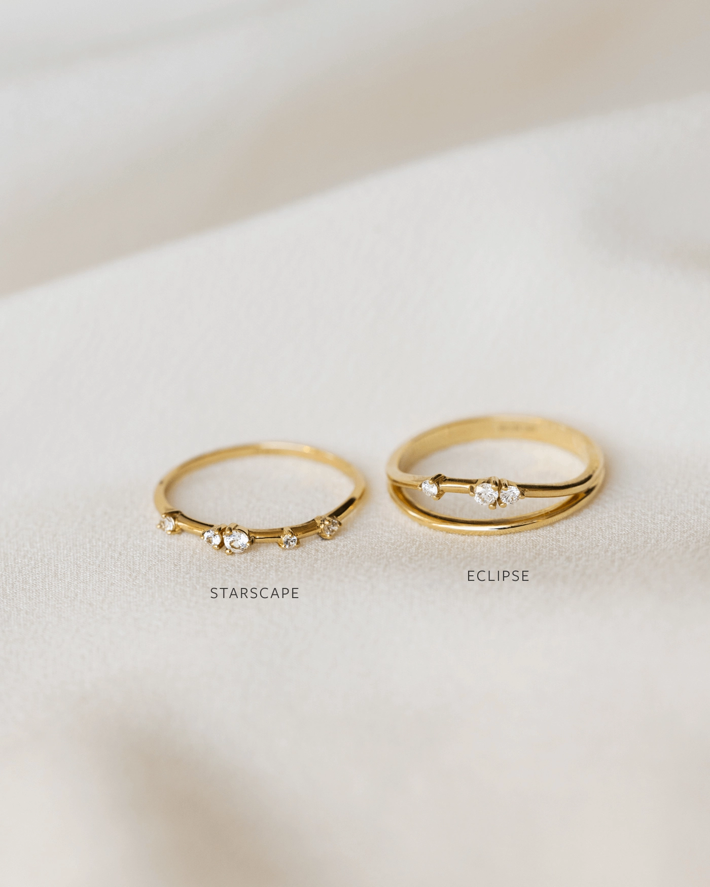 Luxury Craftsmanship Elegant Creations Starscape White Sapphire Ring