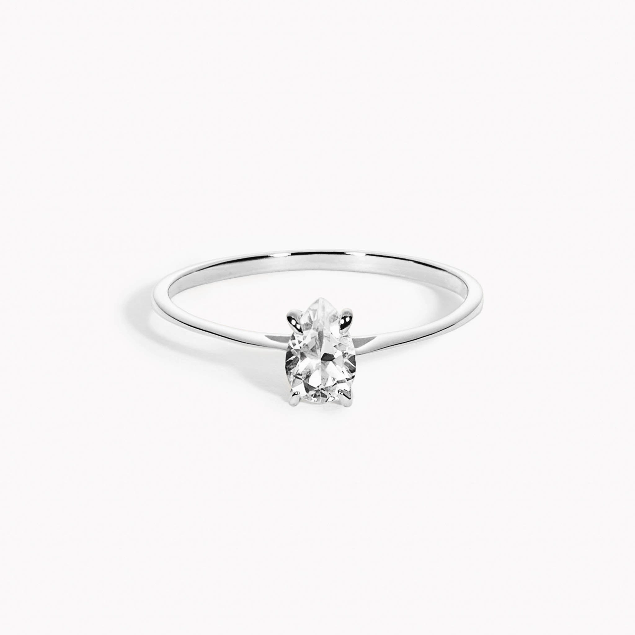 Timeless Contour Special Gift Pear Shaped Ring Silver - Martine