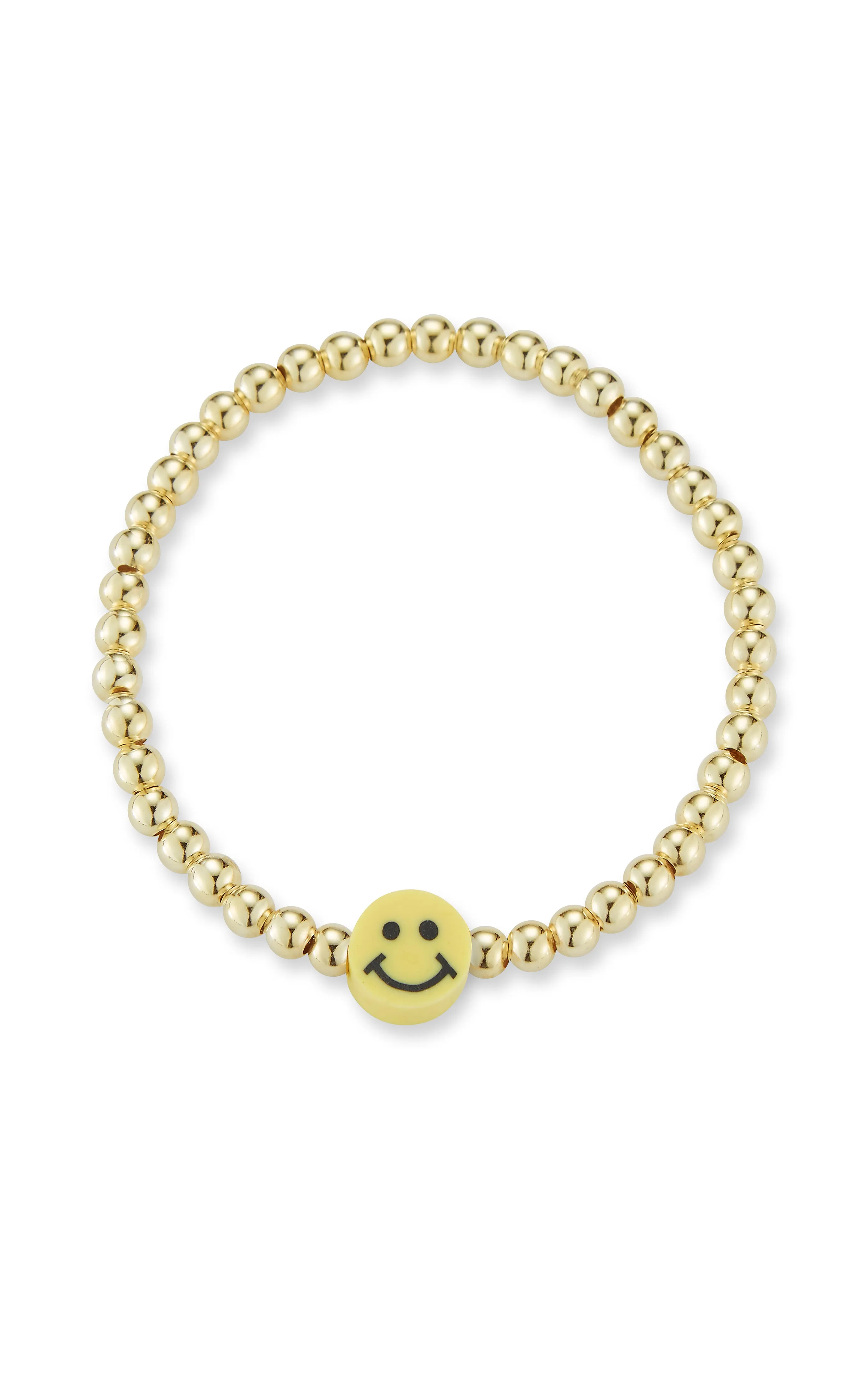 Pleasant Combinations Highlighted Piece Smiley Face Beaded Bracelet