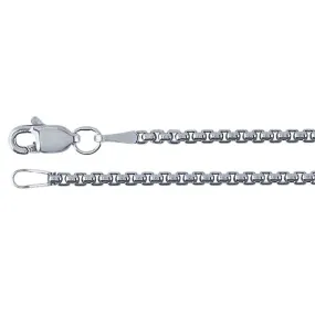 Sterling Silver Oxidized 1.7mm Rounded Box Chain - 20" Gifting Light True Shine