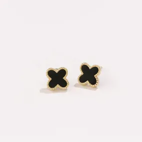 Black Clover Studs Trendy Layers Cool Accent