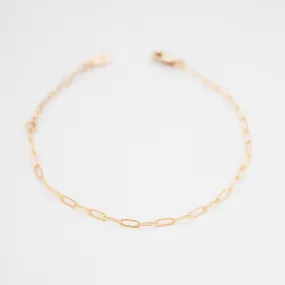 Trendy Design Drawn Chain Bracelet - 14K Solid Gold