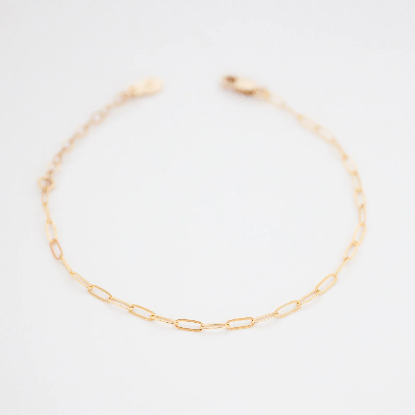 Bright Mood Drawn Chain Bracelet - 14K Solid Gold