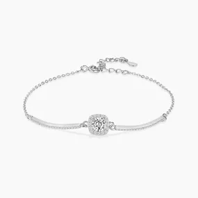 Luxury Appeal Travel Mood Radiant Cut Moissanite Adjustable Bracelet