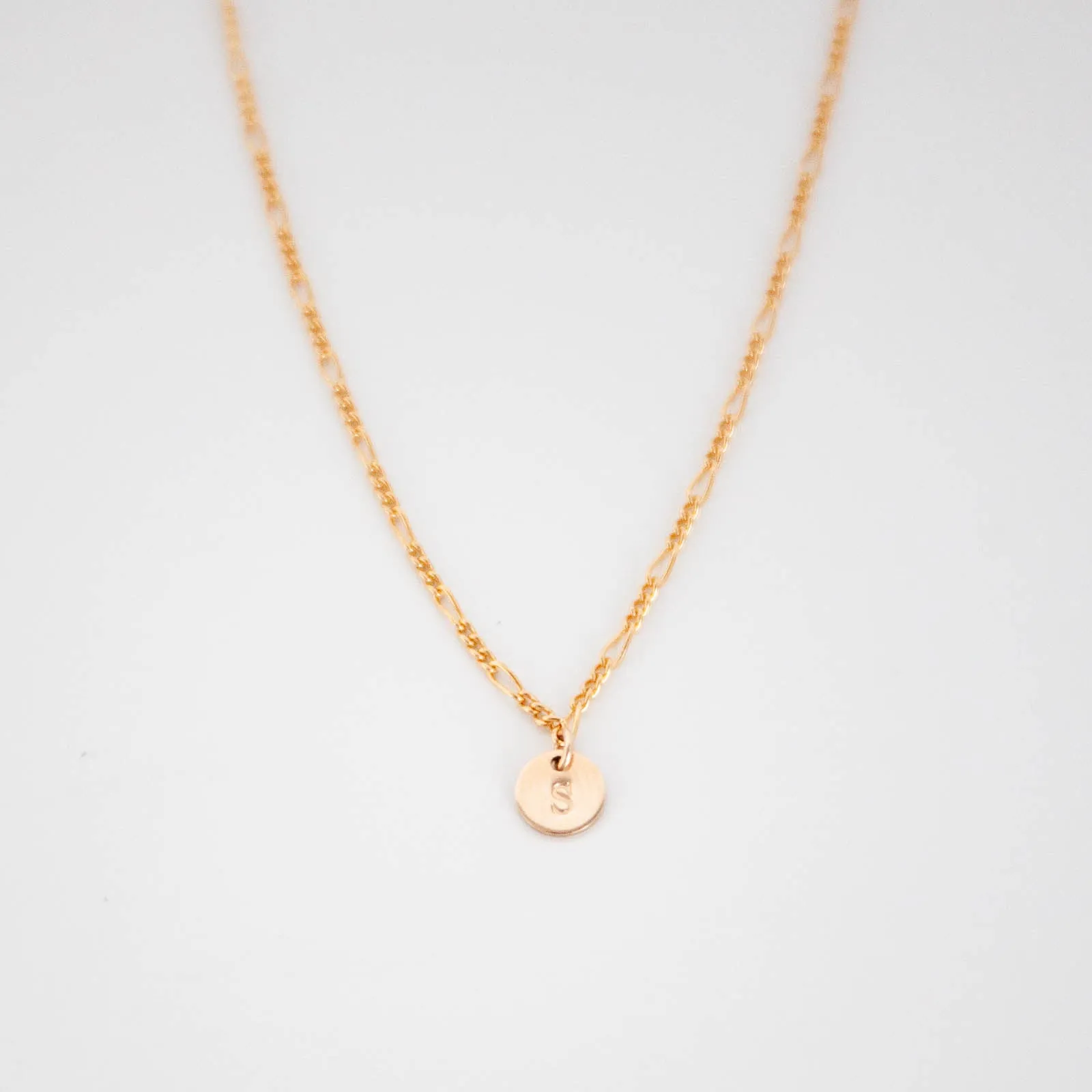 Bridal Look Fine Jewelry Initial Disc Necklace