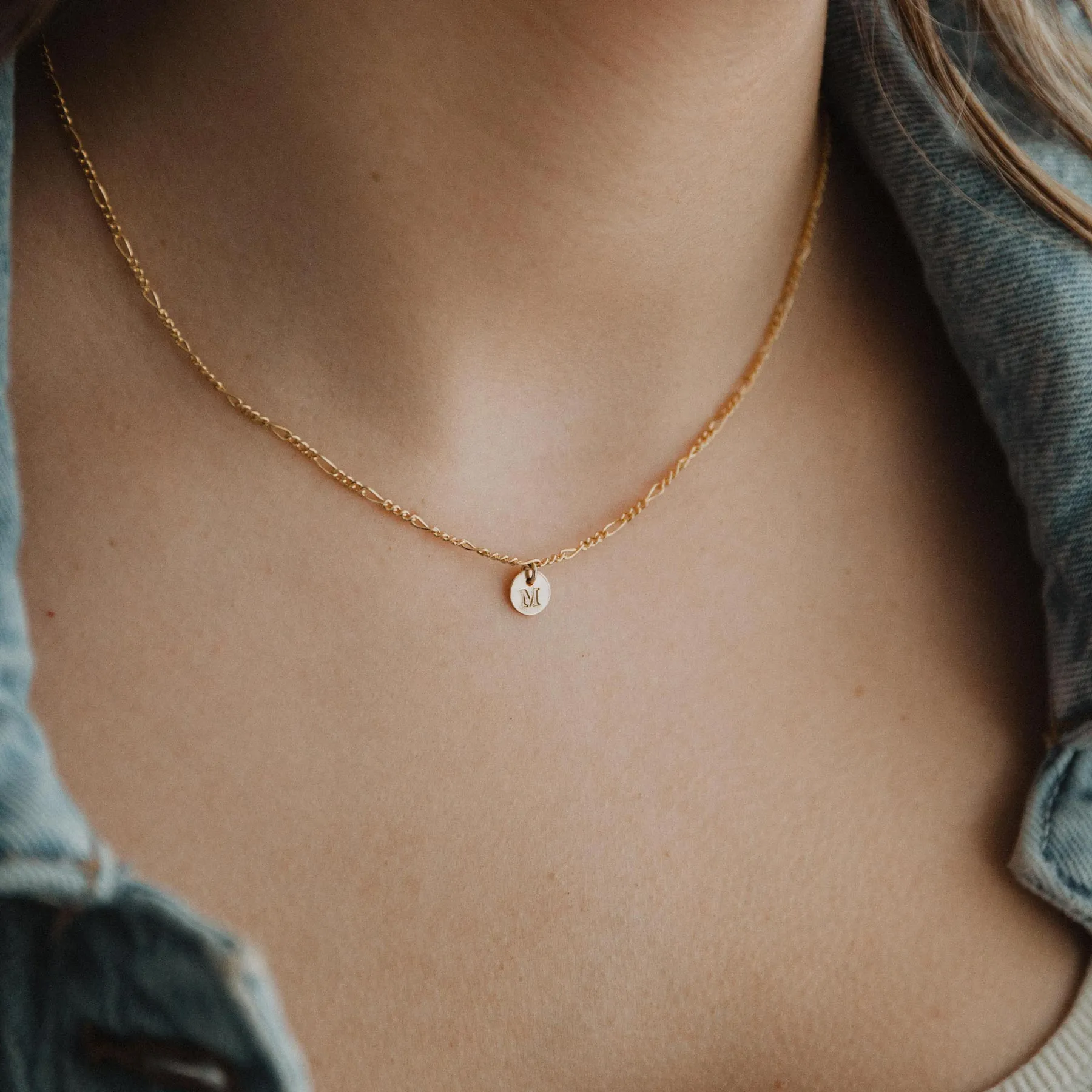 Superb Style Initial Disc Necklace