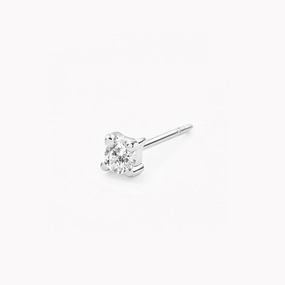 Premium Touch Versatile Design 14k White Gold Diamond Stud Earring 2.5mm - Aria (Single)