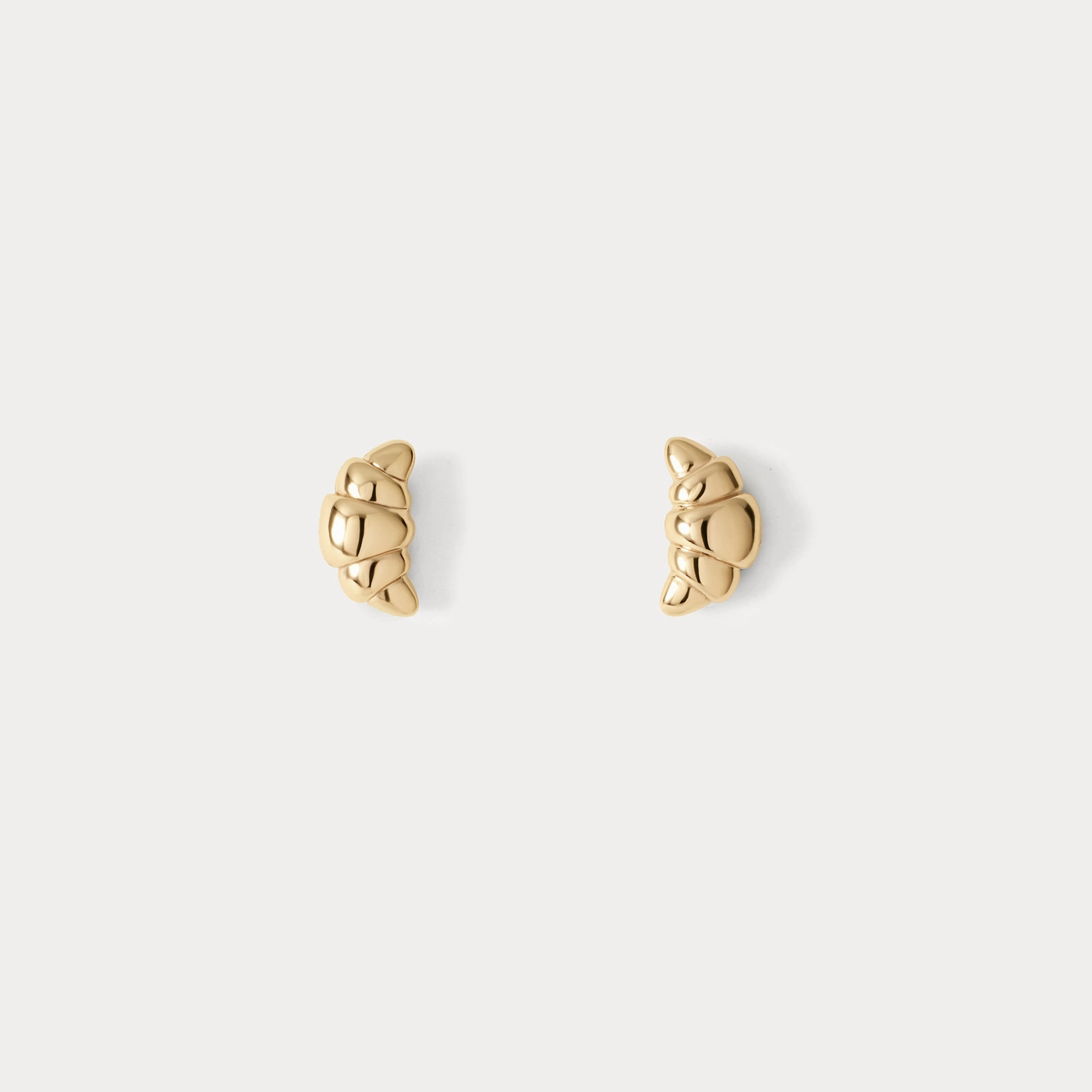 Elite Shape Precious Accent Croissant Studs