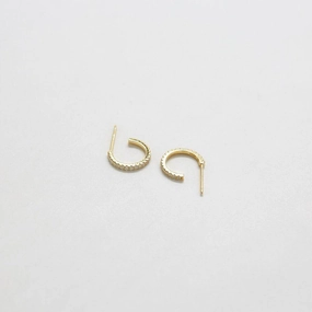 Signature Flair Mini Pave Gold Hoop