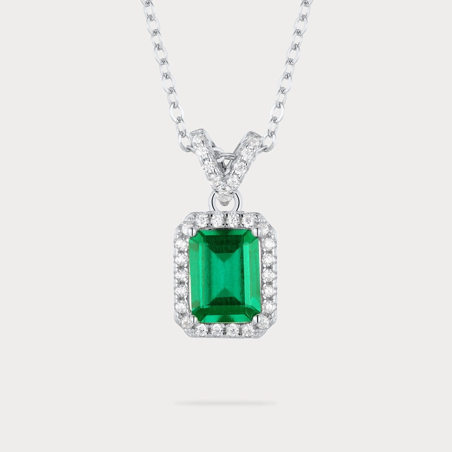 Sleek Craft Emerald Necklace