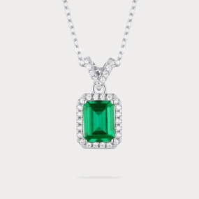 Stylish Addition Modern Outfit Emerald Necklace