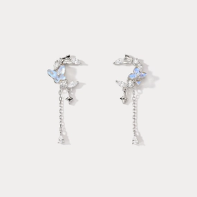 Classic Choice Flower and Butterfly Silver Earrings