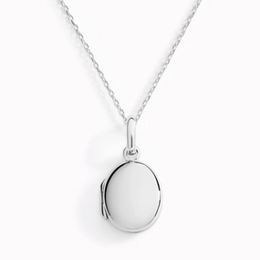 Sparkle Boost Locket Necklace Silver - Marte