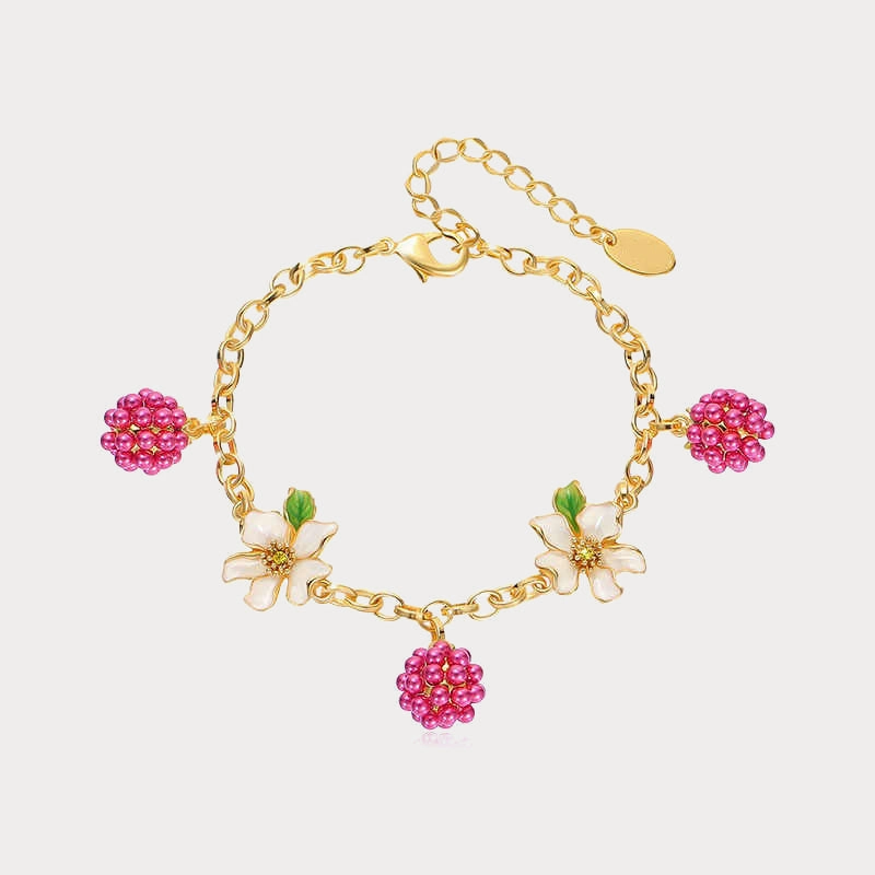 Cheerful Amalgamations Satisfaction guaranteed Raspberry Bracelet